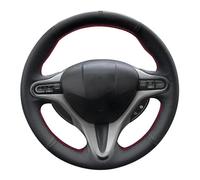 Car Steering Wheel Cover Braid Customized Anti-Slip Artificial Leather For Civic 8th MK8 2005-2011 Accessories wheel hubs(Orange)