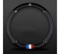Car steering wheel cover, breathable and non-slip, sporty curved steering wheel protector.For Opel Mokka B 2020-2022,Black