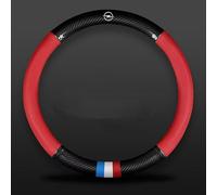 Car steering wheel cover, breathable and non-slip, sporty curved steering wheel protector.For Opel Mokka B 2020-2022,Red