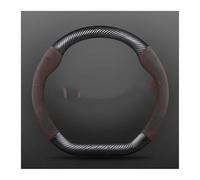 Car Steering Wheel Cover Car Carbon Fiber For Subaru For Brz For Wrx Xv For Ascent For Forester For Outback For Impreza Steering Wheel(D Brown)