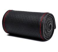 Car Steering Wheel Cover Car Steering Wheel Cover 36-40cm DIY Leather Braid On The With Needles Thread Styling CoversHand Stitched Protector(Red Thread 36cm 2)