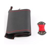 Car Steering Wheel Cover Car Steering Wheel Cover For BMW For E60 For E63 For E64 For M5 2005 2007 2008 For M6 2007 Black Leather Braid(Red thread)