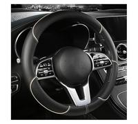 Car Steering Wheel Cover Car Steering Wheel Cover Full Leather Stitching Line Three-dimensional Anti Slip Timple Deco Covers(Cream-coloured)