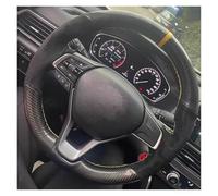 Car Steering Wheel Cover Car Steering Wheel Cover Suede Carbon Fiber Hand Sewing For Accord 10 2018 2019 For Insight 2019 Auto Interior Accessories Interior Accessories(Green Thread)