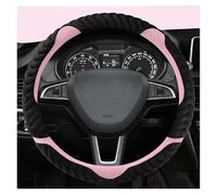 Car Steering Wheel Cover Car Steering Wheel Cover Winter Plush 38cm For Skoda For Fabia For Karoq For Rapid For Yeti Auto Accessories(PINK O)