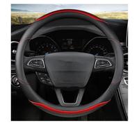 Car Steering Wheel Cover Car Steering-Wheels Cover 38cm For EcoSport For Escape For Kuga For Expedition EL Cache Volant Voiture(RED O)