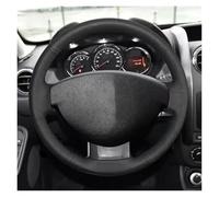 Car Steering Wheel Cover Car Wear Resistant Steering Wheel Cover Trim For Dacia For Duster 2010-2016 For Dokker For Lodgy 2012-2016 For Logan For Sandero(WHITE)