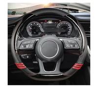 Car Steering Wheel Cover Carbon Fiber Leather Car Steering Wheel Cover 38cm For A1 A3 A4 A5 A6 A7 A8 Q2 Q3 Q5 Q7 Q8 S4 S3 S5 S6 S8(BLACK D)