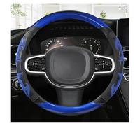 Car Steering Wheel Cover Carbon Fiber Leather Car Steering Wheel Cover Non-slip for Volvo S90 S80 S60 S40 Auto interior Accessories(Blue)