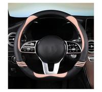 Car Steering Wheel Cover Carbon Fibre Leather Car Steering Wheel Cover For Mercedes For Ben For AMG 38cm For Models A C For CLA E GLA GLC GLE S B CLS Cache Volant Voiture(PINK D)