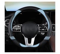 Car Steering Wheel Cover Carbon Fibre Leather Car Steering Wheel Cover For Mercedes For Ben For AMG 38cm For Models A C For CLA E GLA GLC GLE S B CLS Cache Volant Voiture(BLUE O)