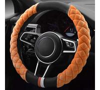 Car Steering Wheel Cover Case Winter Warm Plush Soft Plush Set Goods Auto Protector Universal Fur Wheel Car Interior Accessories Coffee