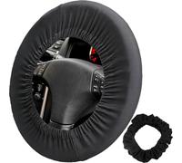 Car Steering Wheel Cover Compatible for Disklok, Anti-Slip Soft PVC