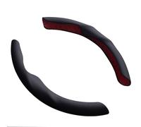 Car Steering Wheel Cover Compatible With Volkswagen Amarok Atlas CC Caddy Corrado Eos Fox Golf Waterproof PU Leather Segmented Steering Wheel Protective Cover(Black,Amarok)