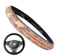 Car Steering Wheel Cover - Cowboy Western Interior Decor | Non-Slip Wear-Resistant Steering Wheel Cover for Car Travel Winter SUV Truck Sedan Van Offroad Vehicles Men Women