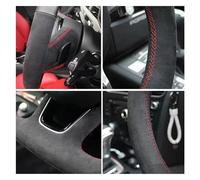Car Steering Wheel Cover Customized Car Steering Wheel Cover Braid Non-Slip Suede For VW For Atlas For Golf 8 Mk8 For Jetta For Sharan For Passat B9 For Tiguan Steering Protector(GREEN)