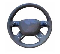 Car Steering Wheel Cover DIY Black Artificial Leather Non-slip Car Steering Wheel Cover For A6 C7 For A4 B8 A7 A8 L For Allroad Q5 2013-2017 Q7 Anti-slip Protector(Yellow)