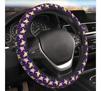 Car Steering Wheel Cover,Fast Food Pizza Tacos Pattern Anti Slip Steering Wheel Protector Universal 15 Inch Auto Interior Decor for Women Men