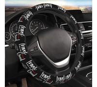Car Steering Wheel Cover,Fast Food Pizza Tacos Pattern Anti Slip Steering Wheel Protector Universal 15 Inch Auto Interior Decor for Women Men