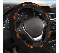 Car Steering Wheel Cover,Fast Food Pizza Tacos Pattern Anti Slip Steering Wheel Protector Universal 15 Inch Auto Interior Decor for Women Men