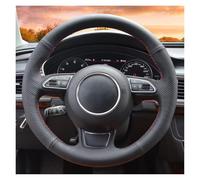 Car Steering Wheel Cover For A1 8X A3 8V For Sportback A4 B8 For Avant A5 8T A6 C7 A7 G8 A8 D4 Q3 8U Q5 8R Black Leather Braid Steering Wheel Cover Non-Slip Steering Wheel(Yellow Thread)