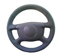Car Steering Wheel Cover For A2 (8Z) A6 (C5) For Avant A8 (D2) S4 2003 2004 2005 Steering Wheel Cover Black Artificial Leather Interior Accessories Non-Slip Steering Wheel(Yellow Thread)