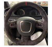 Car Steering Wheel Cover For A3 8P For Sportback A4 B8 For Avant A5 8T A6 C6 A8 D3 Q5 8R Q7 4L S3 S4 S5 Black Suede Braid Steering Wheel Cover Non-Slip Steering Wheel(Yellow Thread)