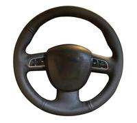 Car Steering Wheel Cover For A3 8P For Sportback For A4 B8 For Avant For A5 8T For A6 C6 For A8 D3 For Q7 8R For Q5 4L S4 S3 Car Steering Wheel Cover(Light Blue Thread)