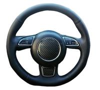 Car Steering Wheel Cover For A3 A4 A5 A6 A7 For Allroad RS S6 S7 S8 Hand-stitched Microfiber Leather Anti-slip Comfy Breathable Steering Wheel Cover Non-Slip Steering Wheel(Yellow Thread)