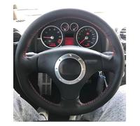 Car Steering Wheel Cover For A3 For 3Spoke 2000-2003 For TT 1999-2005 A4 B6 2002 Artificial Leather Car Steering Wheel Cover Protector(Beige thread)