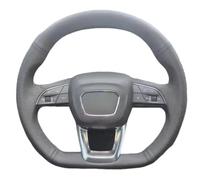 Car Steering Wheel Cover For A4 (B9) For Avant For Allroad Q3 Q5 SQ5 Q7 Customize Hand Sewing Wear Breathable Microfiber Leather Steering Wheel Cover Non-Slip Steering Wheel(Yellow Thread)