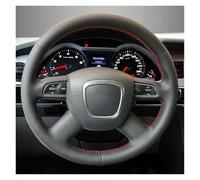 Car Steering Wheel Cover For A6 For A4 For A8 For Q3 For Q5 For Q8 4 Radian Design Customize Car Steering Wheel Cover(Black Red Line)