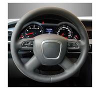 Car Steering Wheel Cover For A6 For A4 For A8 For Q3 For Q5 For Q8 4 Radian Design Customize Car Steering Wheel Cover(Black Black Line)