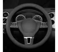 Car Steering Wheel Cover for Audi A5 S5 Cabrio 2-door 2-Türer 2010-2013, Leather Steering Wheel Cover Protector Soft Anti-slip Breathable Protector Car Accessories,Black-O Shape
