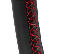 Car Steering Wheel Cover For Benz For A-Class For W169 2004-2012 Steering Wrap Microfiber Leather Hand Sewing Car Wheel Cover(Red line)