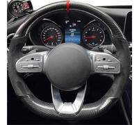 Car Steering Wheel Cover For Benz For S-Class For W222 For A-Class For W177 For C-Class For W205 Anti-Slip Black Suede Braid Car Steering Wheel Cover(Style 5)