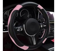 Car Steering Wheel Cover for BMW 1 2 3 4 5 6 7 Series 5GT GT3 GT5 X1 X3 X4 M2 M3 M4 M5 M6, Non-slip Breathable Auto Interior Accessories,Pink