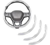 Car Steering Wheel Cover for BMW iX3 G08 NA5, Universal Segmented Snap-on Protector Non Slip Sweatproof Auto Decor Wrap Protector,G