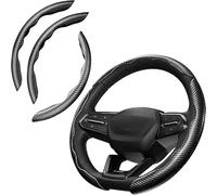 Car Steering Wheel Cover for BMW iX3 G08 NA5, Universal Segmented Snap-on Protector Non Slip Sweatproof Auto Decor Wrap Protector,B