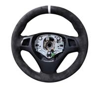 Car Steering Wheel Cover For BMW Sport M3 E90 E91 E92 E93 E87 E81 E82 E88 X1 E84 Car Steering Wheel Braid Cover Anti-Slip Suede Pu Leather(Blue Thread)