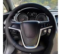 Car Steering Wheel Cover For Buick For Encore For Cascada For Verano 2013-2019 Braid Steering Wheel Cover Wrap Hand Sewing Microfiber Leather Steering Wheel Protector(Black thread)