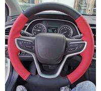 Car Steering Wheel Cover For Buick For Excelle 2015-2021 Braid Steering Wheel Cover Wrap Hand Sewing Soft Microfiber Leather Non-Slip Steering Wheel(White Thread)