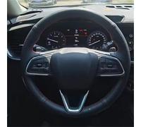 Car Steering Wheel Cover For Buick For Regal 2020 2021 2022 2023 Customization Genuine Leather Steering Wheel Cover Interior Accessories Steering Wheel Protector(Black thread)