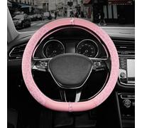 Car Steering Wheel Cover for Chrysler PT Cruiser 2000-2010 | Pink Leopard Driving Rim Protector, Auto Driver Grip Ring, Palm Friction Pad, Long Drive Fatigue Relief, Sweat Dirt Barrier