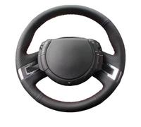 Car Steering Wheel Cover For Citroen C4 For Picasso 2007 2008 2009 2010 2011 2012 2013 Comfortable Soft Microfiber Leather Car Steering Wheel Cover Anti-Skid Steering Wheel(Red Blue Thread)