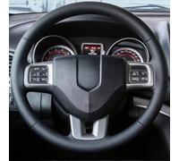 Car Steering Wheel Cover For Dodge For Charger For Challenger 2011 2012 2013 2014 Black Steering Wheel Cover Microfiber Leather Breathable Steering Wheel Protector(Yellow Thread)