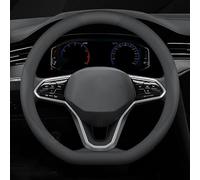 Car Steering Wheel Cover for DS 3 Crossback DS7 DS4 DS3 DS Spirit, Leather Steering Wheel Cover Protector Soft Anti-slip Breathable Protector Car Accessories,Black-D Shape