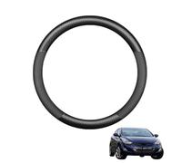 Car Steering Wheel Cover for Elantra GT i30 GD 2011-2015 Carbon Fiber Matte Black Breathable Anti-Slip Protective Cover Auto Interior Accessories Round Shape,Matte+Leather