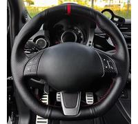 Car Steering Wheel Cover For Fiat For 500 500C (GQ/S) 2013-2015 For Abarth For 595 595C 2009-2016 Hand Braid Steering Wheel Cover Anti-Skid Steering Wheel(Yellow Thread)