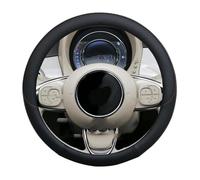 Car Steering Wheel Cover For Fiat For 500 Auto Accessories PU Leather Car Steering Wheel Cover Non-slip(Black)